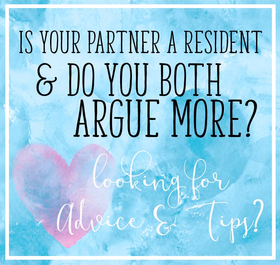 Are you and your partner arguing more now that they started Residency? We share advice and tips during this time. #medlife #greysanatomy #residency #medspouses