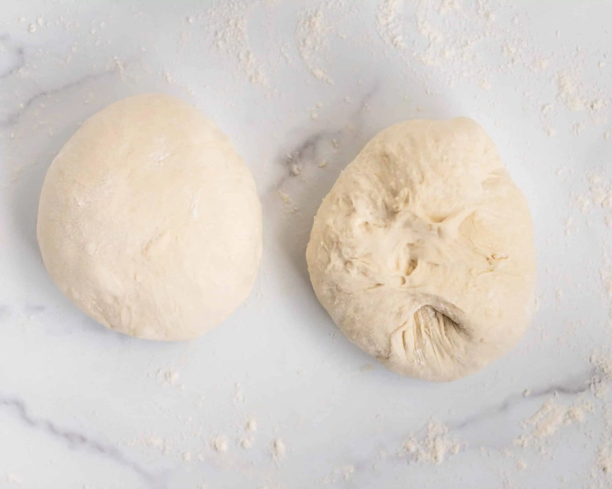 Two pizza dough balls