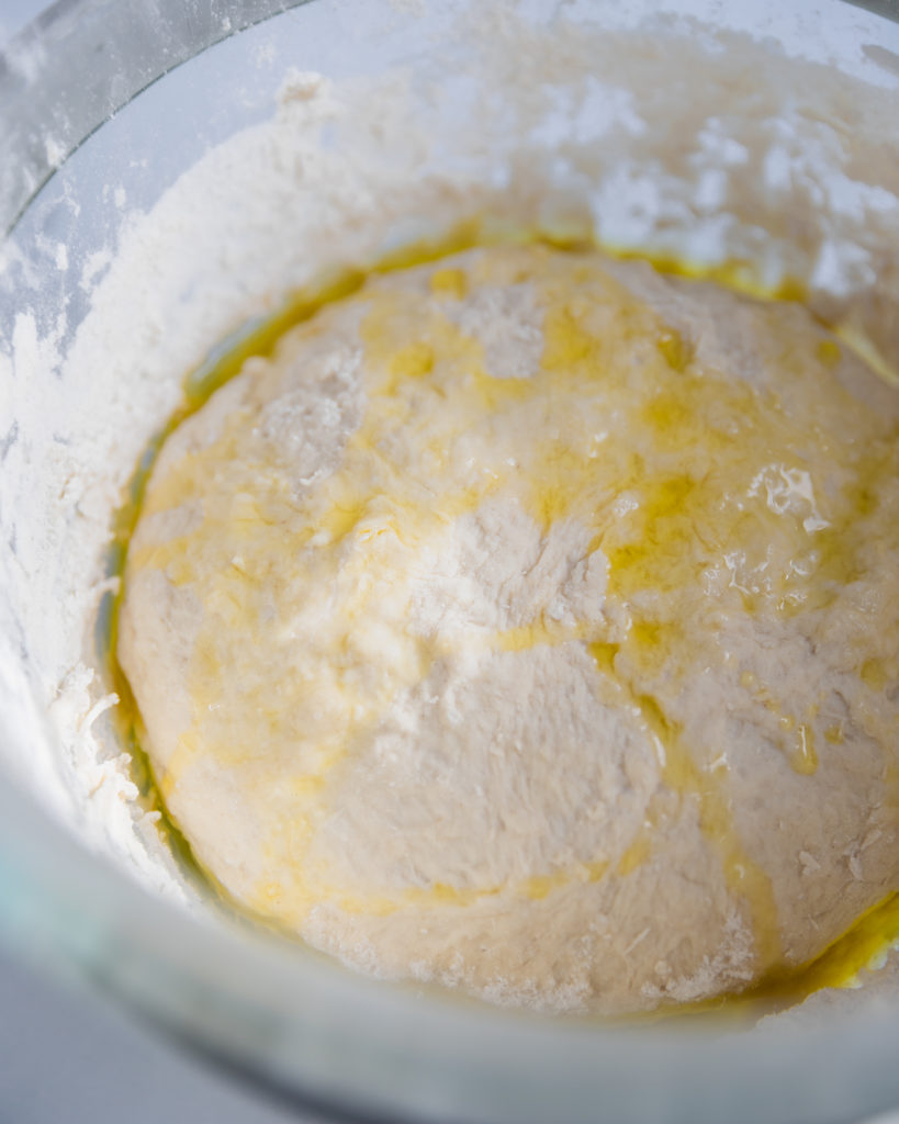 Pizza dough with olive oil