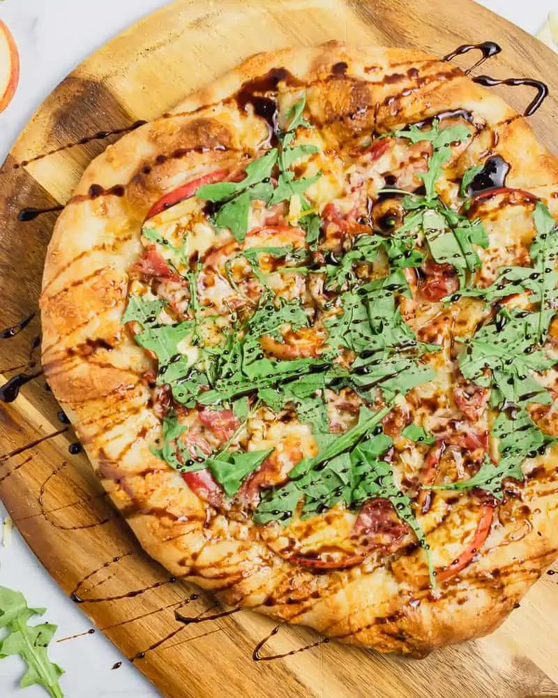 Apple and Prosciutto Pizza with Balsamic Glaze