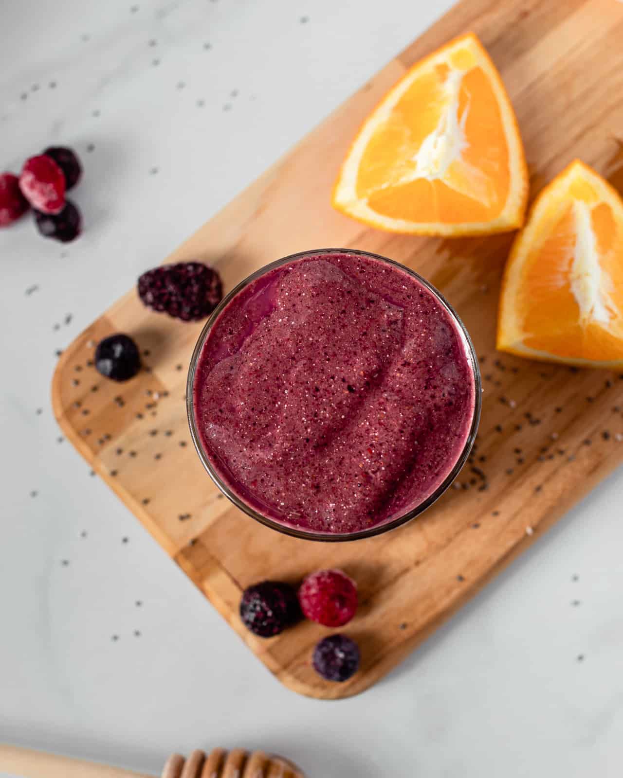 Immune-boosting berry smoothie for cold days
