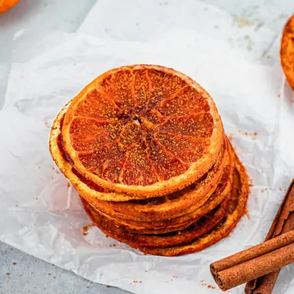 a stack of dried orange slices.