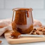 salted caramel sauce in a jar