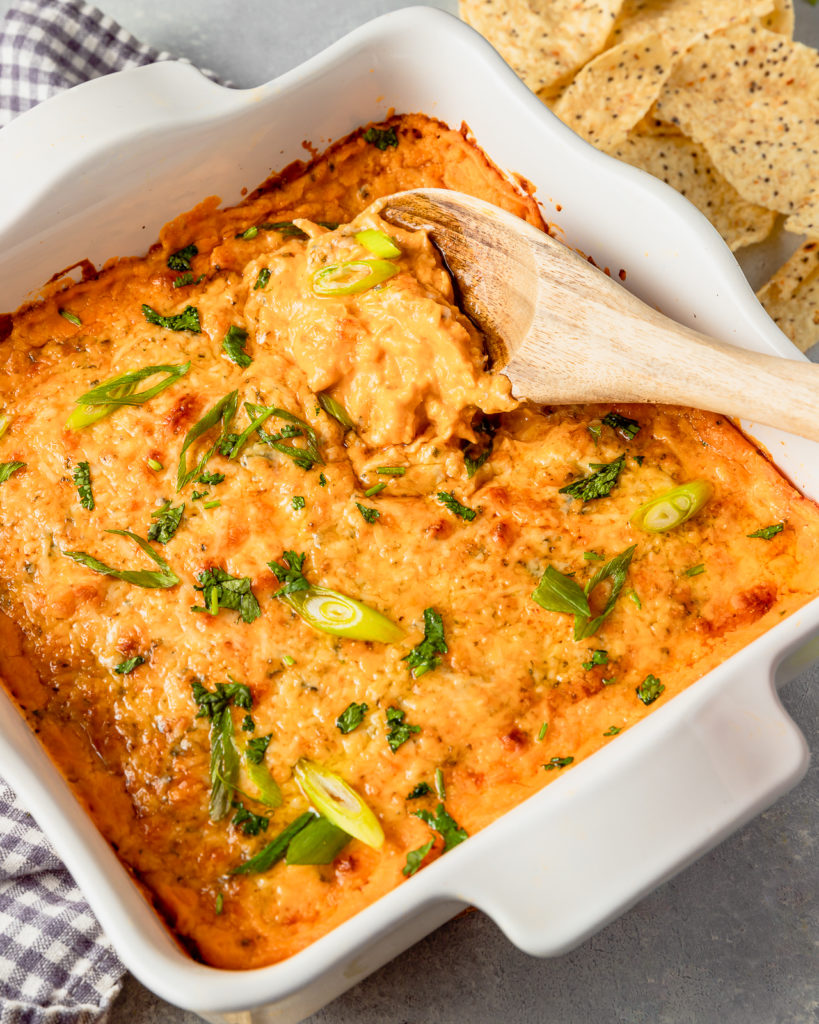 Buffalo Dip with Shredded Chicken and White Beans