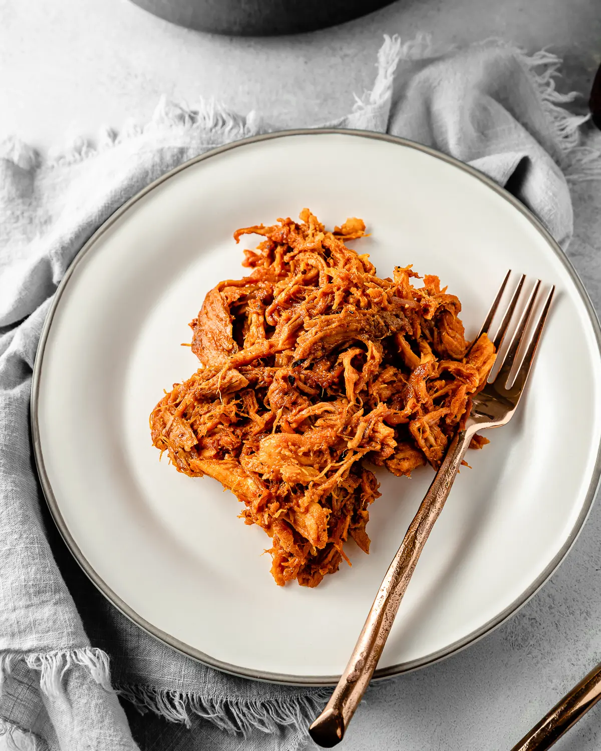 sweet pulled pork on a plate