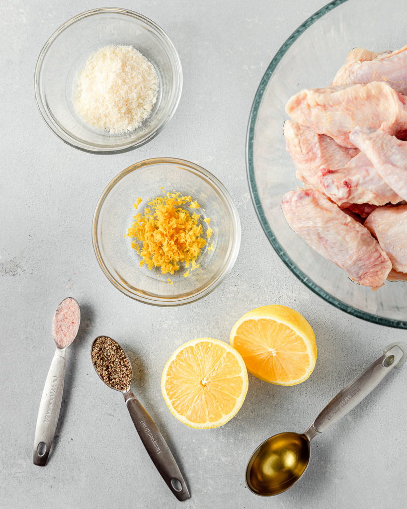 lemon and parmesan wings ingredients