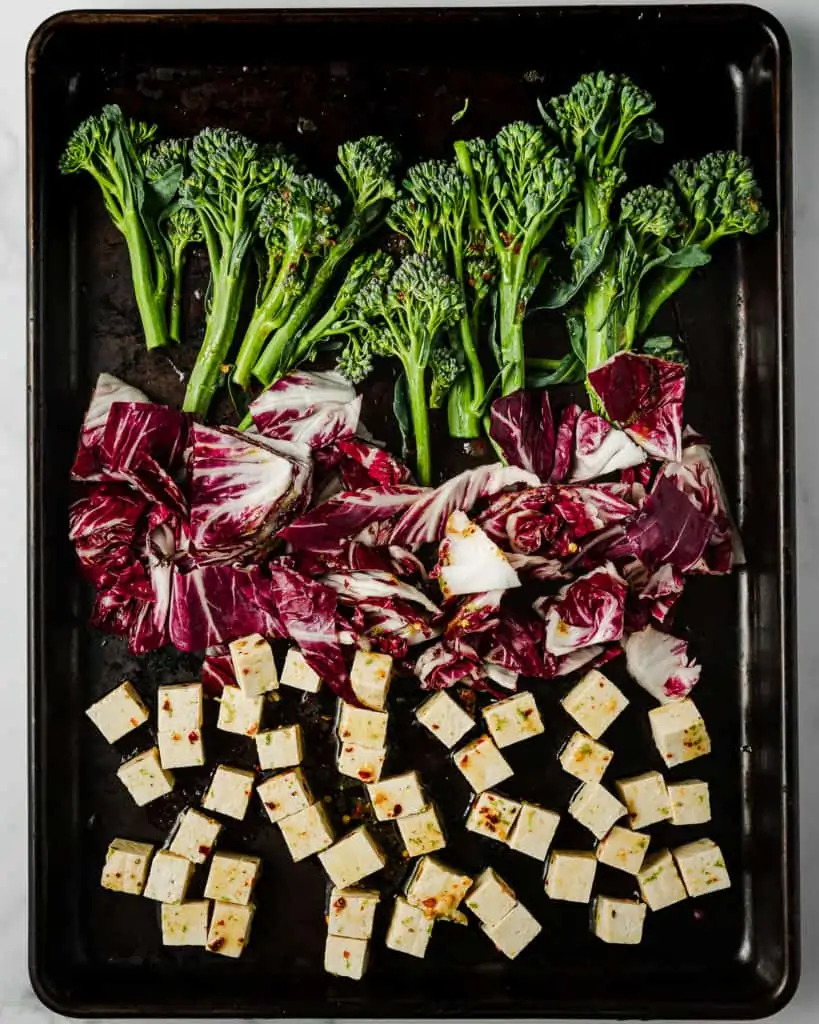 Broccolini, Radicchio and Tofu