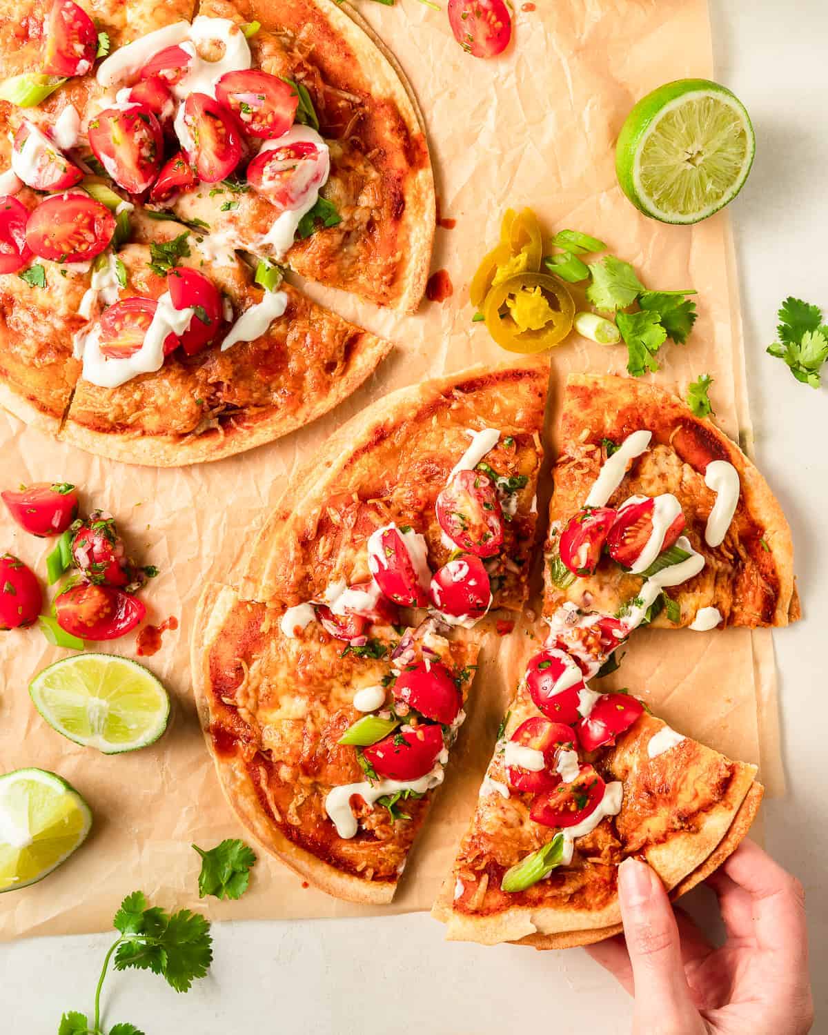 A slice of Mexican pizza