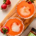 margarita with strawberry and lime