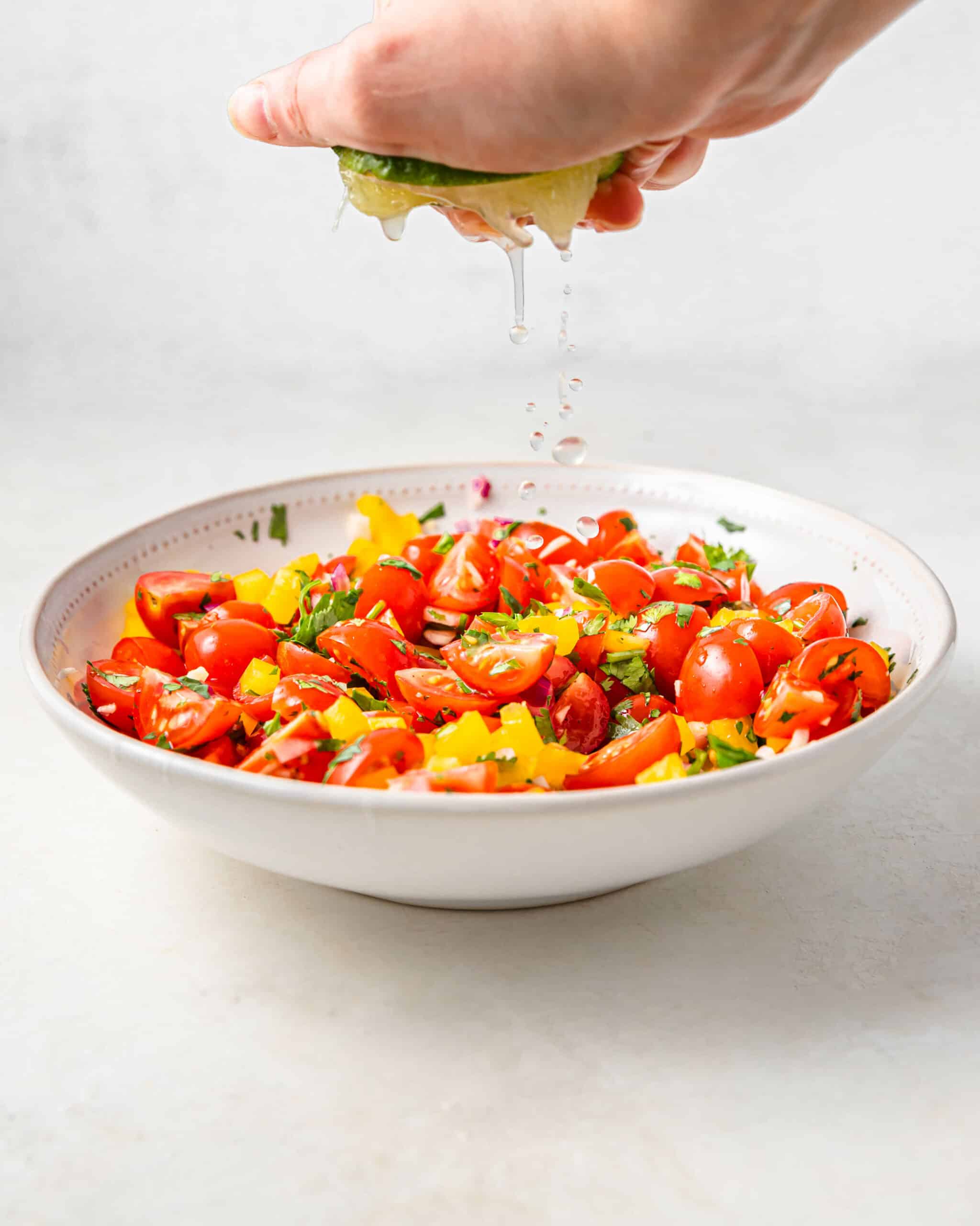 Cherry Tomato Salsa with lime