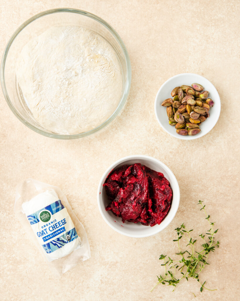 Cranberry Goat Cheese Pizza Ingredients. 