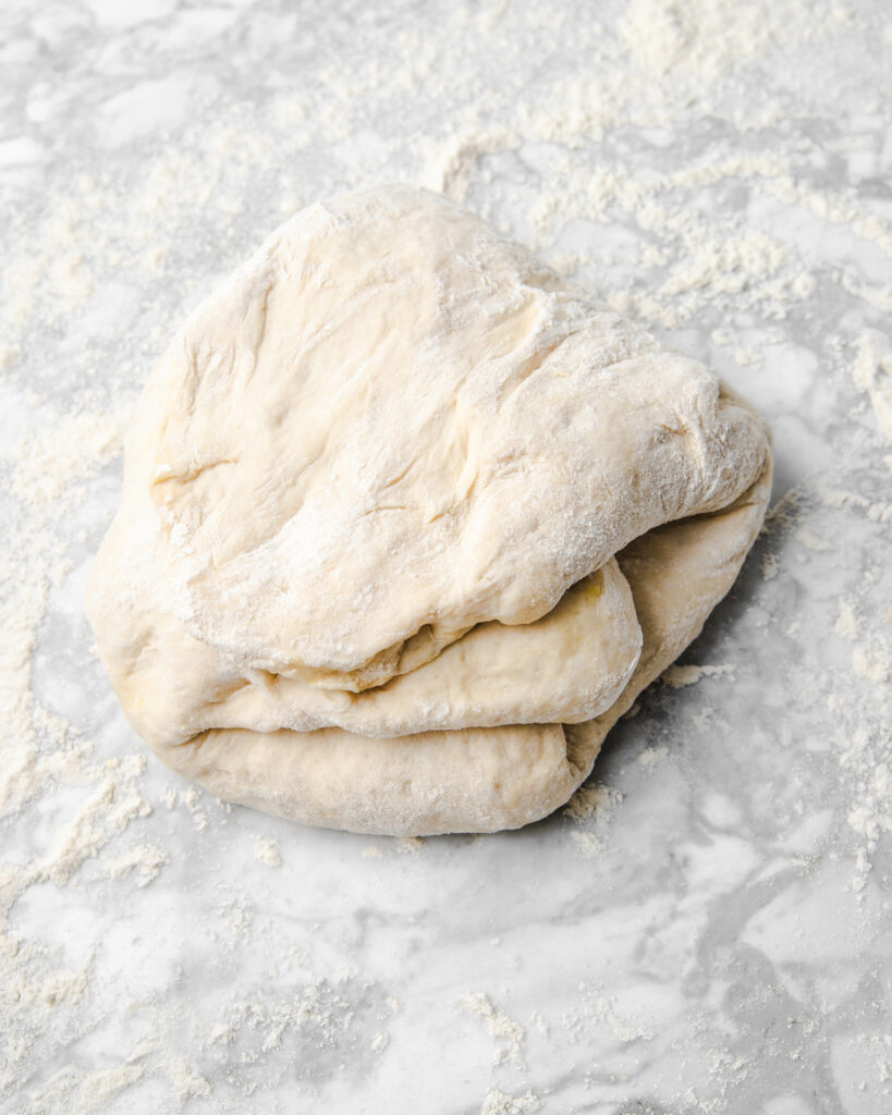 folded dough ready to rest.